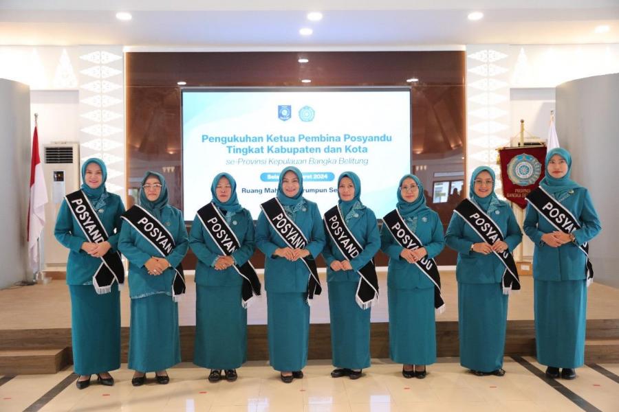Ketua Pembina Posyandu Kabupaten/kota di Babel Dikukuhkan
