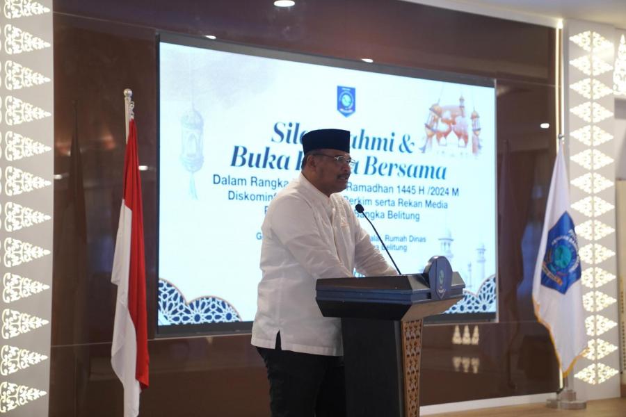 Pj Gubernur Safrizal Buka Puasa Bersama Diskominfo dan Insan Pers, Undang Masyarakat saat Open House Idulfitri